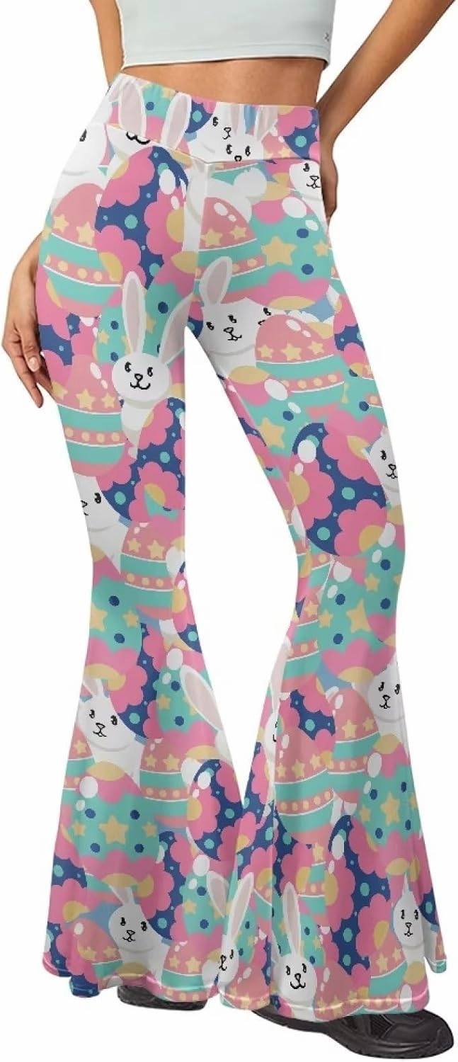 Amzbeauty Yoga Pants Women Flare Bell Bottom Breathable Soft Yoga Pants