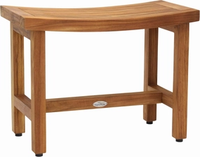 AquaTeak Patented 24" Sumba Lotus Teak Shower Bench