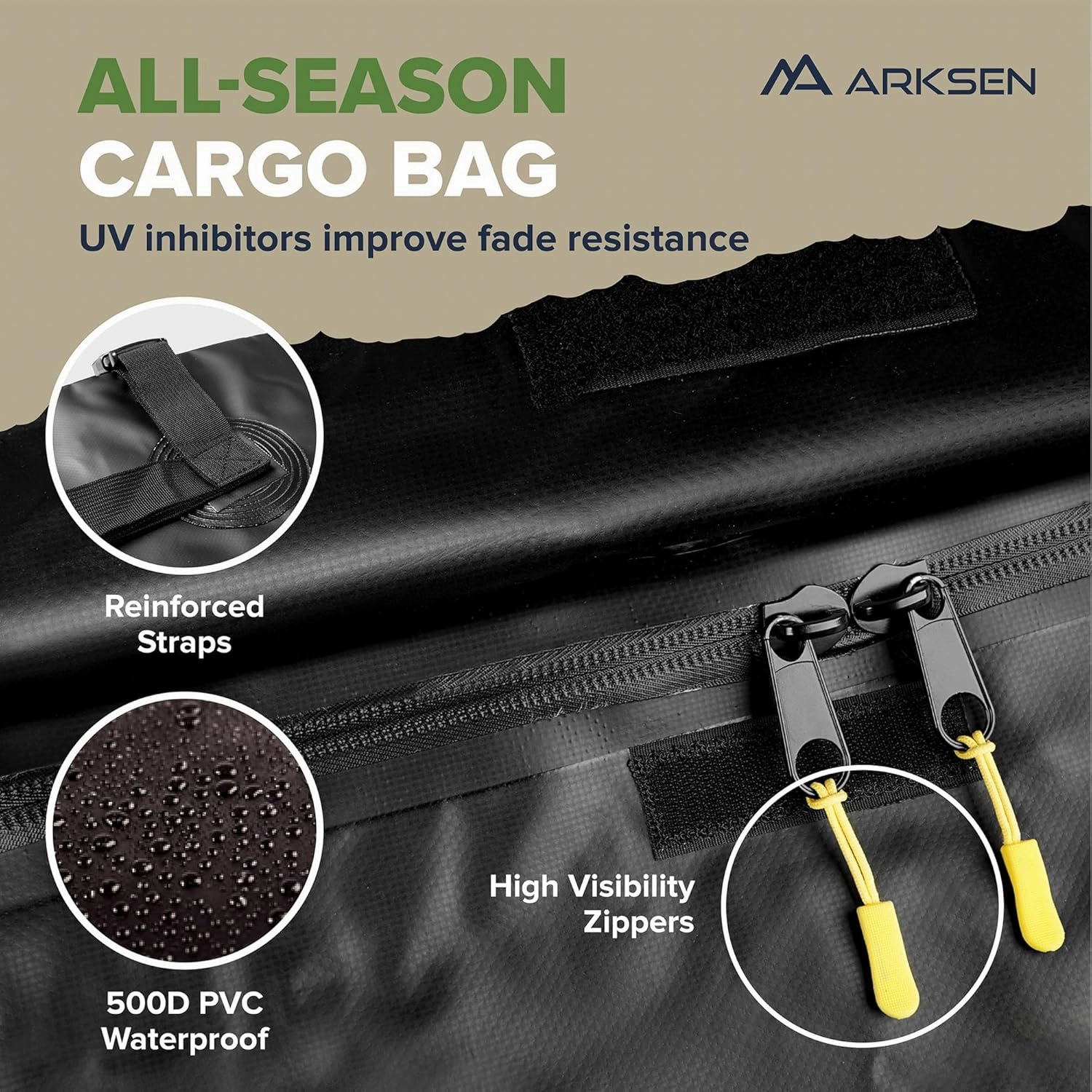 ARKSEN 84 x 39 x 6 Inch Universal 250LB Heavy Duty Roof Rack Cargo with 500D PVC Waterproof Cargo Bag, Top Luggage Holder Carrier Basket with Extension for SUV, Truck, & Car Steel Construction
