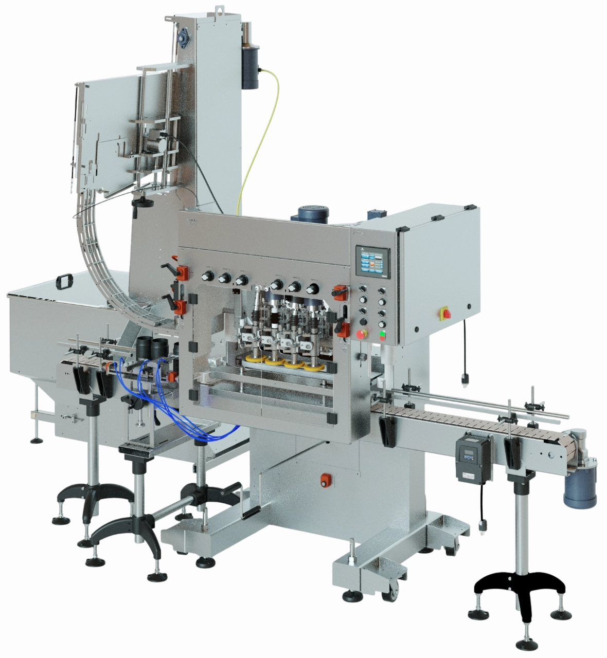 Automatic Inline Bottle Capping Machine Model TruCap-X-WFall-VP