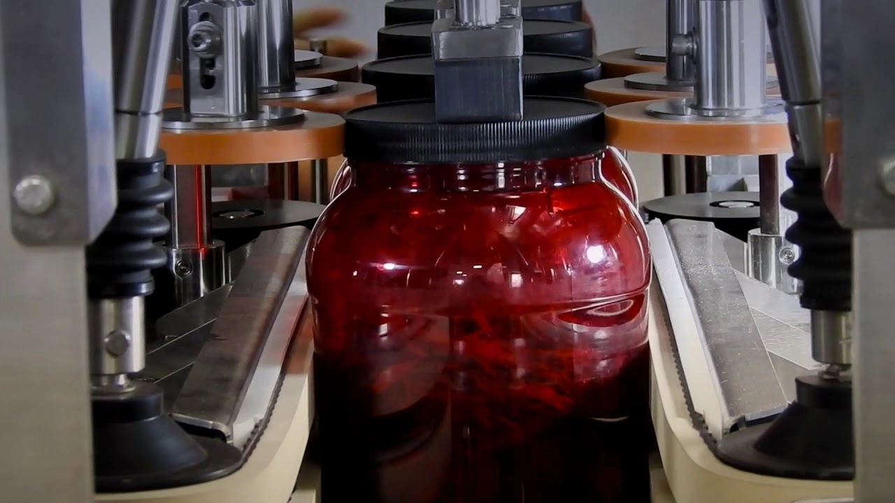 Automatic Inline Bottle Capping Machine with Vibratory Cap Feeder Model TruCap-X-Vib Videos