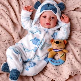 BABESIDE Lifelike Reborn Baby Dolls Boy, 20 Inch Realistic Doll for Boy Newborn Real Life Poseable Soft Vinyl and Cloth Body Baby Dolls with Clothes and Toy Gift for Kids Age 3 
