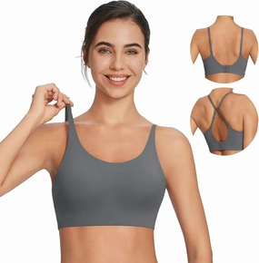 baleaf Sweatleaf Adjustable Sports Bras for Women, Padded Racerback Yoga Bra, High Impact Molded Cup Workout Bra