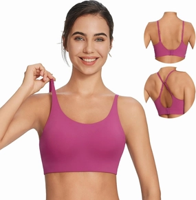 baleaf Sweatleaf Adjustable Sports Bras for Women, Padded Racerback Yoga Bra, High Impact Molded Cup Workout Bra