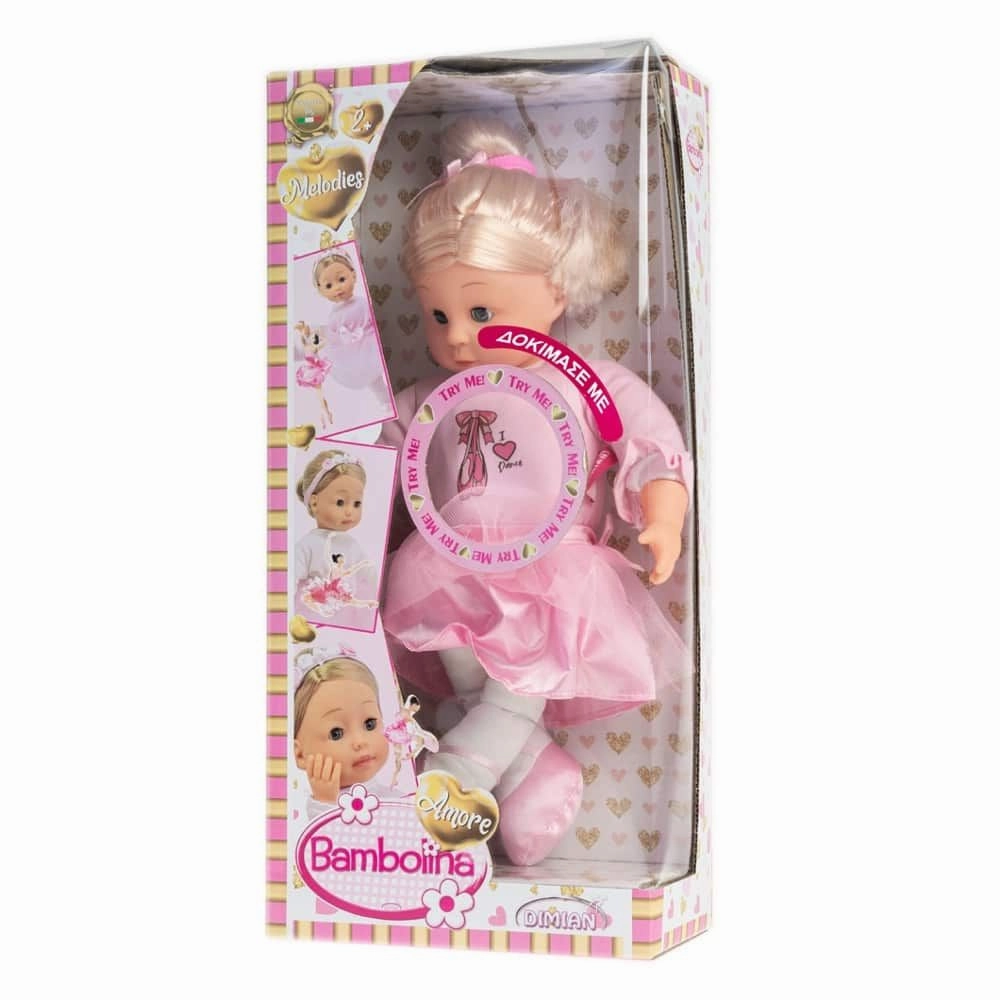 Bambolina Amore Ballerina Doll with Sound (33 cm)