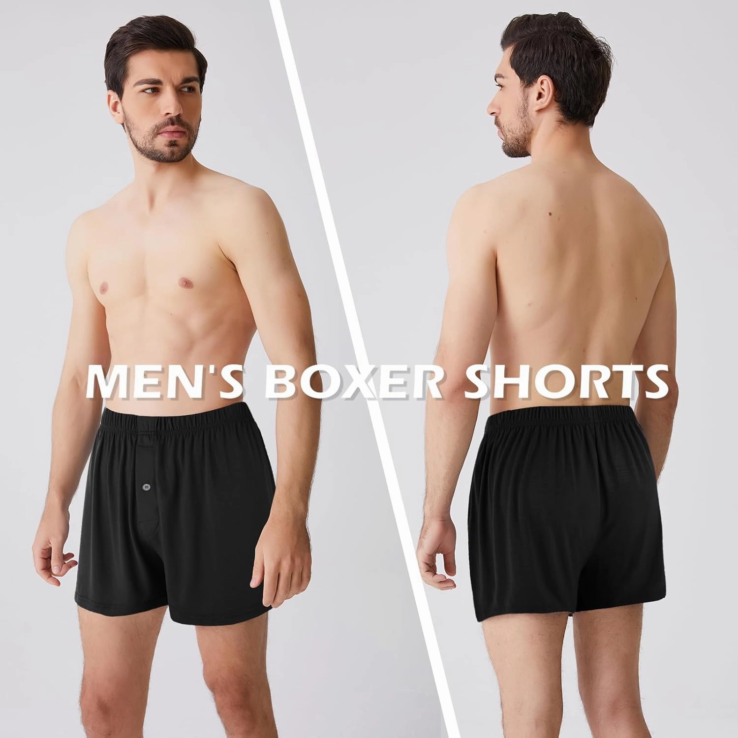 BAMBOO COOL Men's Boxers Short Boxer for Men Soft Comfortable Casual Breathable Underwear (3 Pack or 5 Pack)