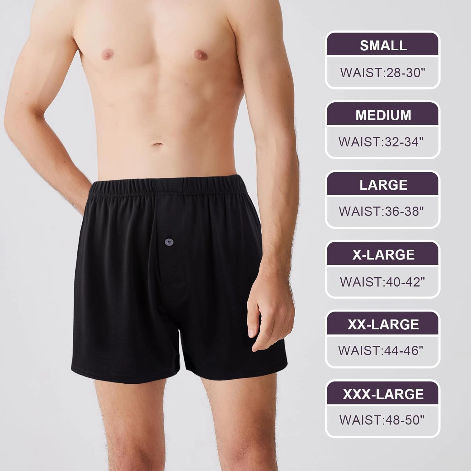 BAMBOO COOL Men's Boxers Short Boxer for Men Soft Comfortable Casual Breathable Underwear (3 Pack or 5 Pack)