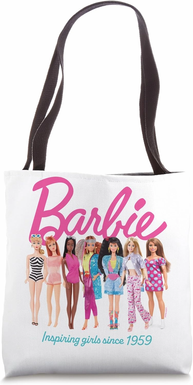 Barbie - Inspiring Girls Since 1959 Doll Lineup Tote Bag