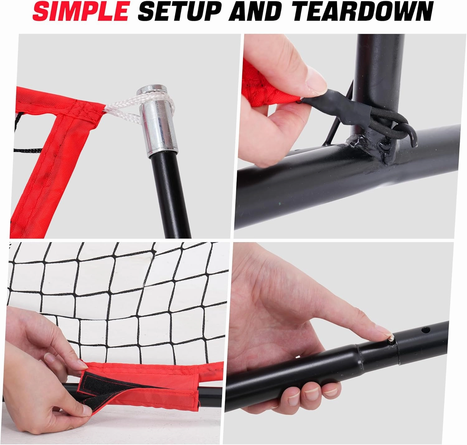Barricade Backstop Net, Sturdy Sports Netting for Backyard Barrier, Soccer Backstop Net, Volleyball Backstop Net, Easy Quick Setup & Portable Design