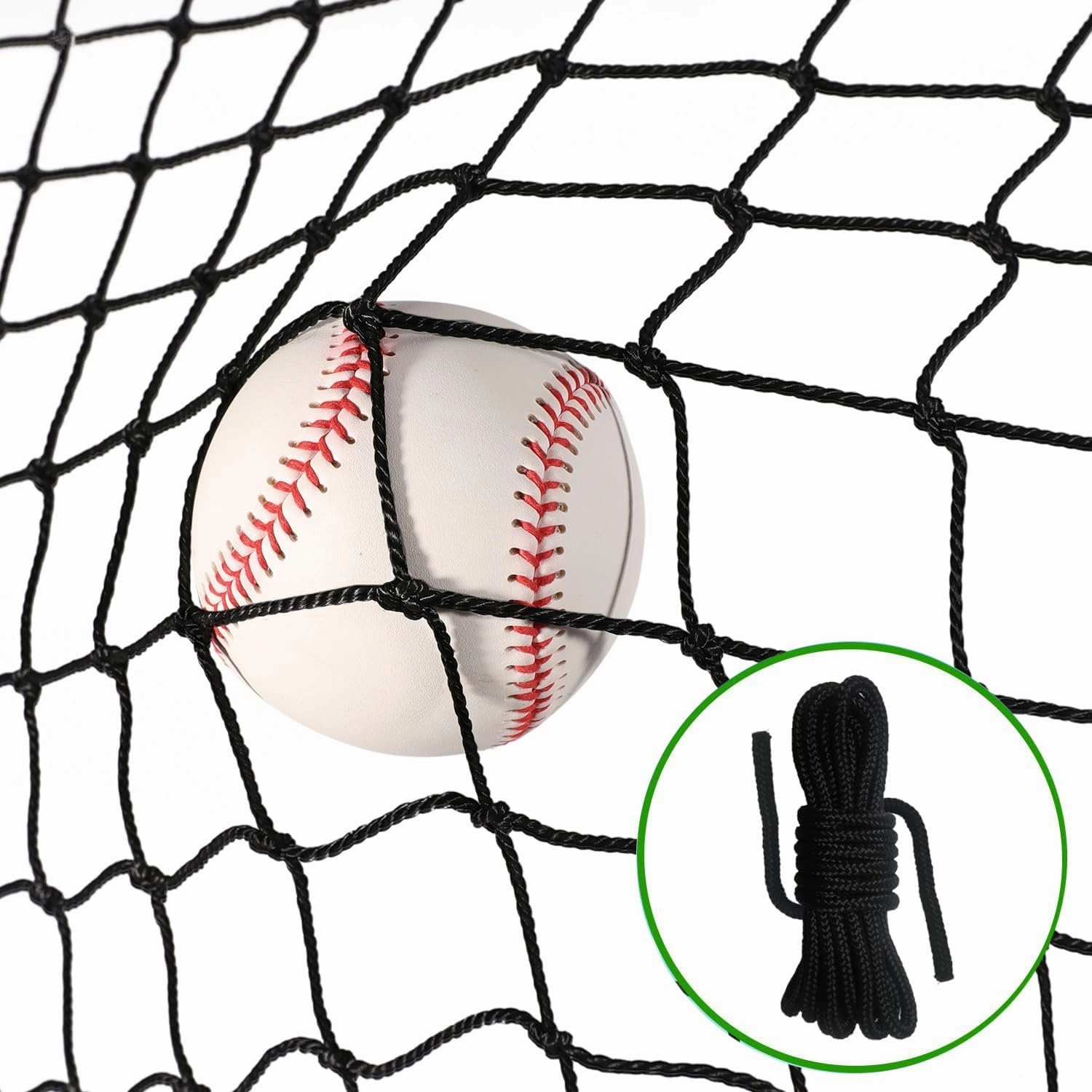Baseball Softball Backstop Nets, Heavy Duty Sports Netting Barrier #18 Baseball Netting 10'x10'/10'x20'/15'x15'…