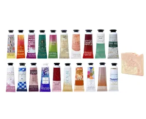 Bath & Body Works 4 Pack Assorted Hand Cream Set with a Himalayan Salts Springs Sample Soap