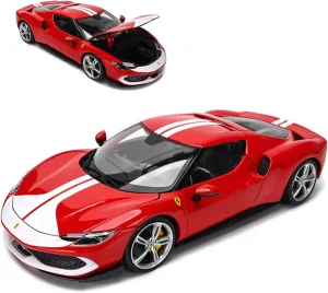Bburago 1/18 2023 Racing Car for Ferrari 296 GTB ASSETTO FIORANO Alloy Die Cast Simulation Super Model Car Collectible Gift