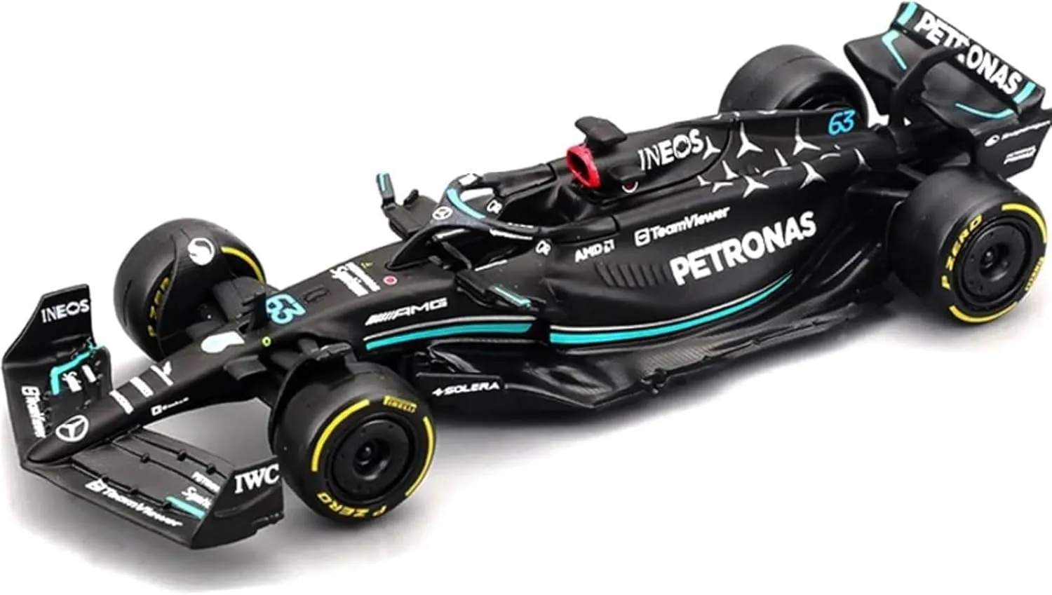 Bburago 2023 1:43 F1Mercedes W14#63 Alloy Racing Car for George Russell 1/43 F1 W14#63 Super Formula One Luxury Die Cast Adult Collection Model Gift