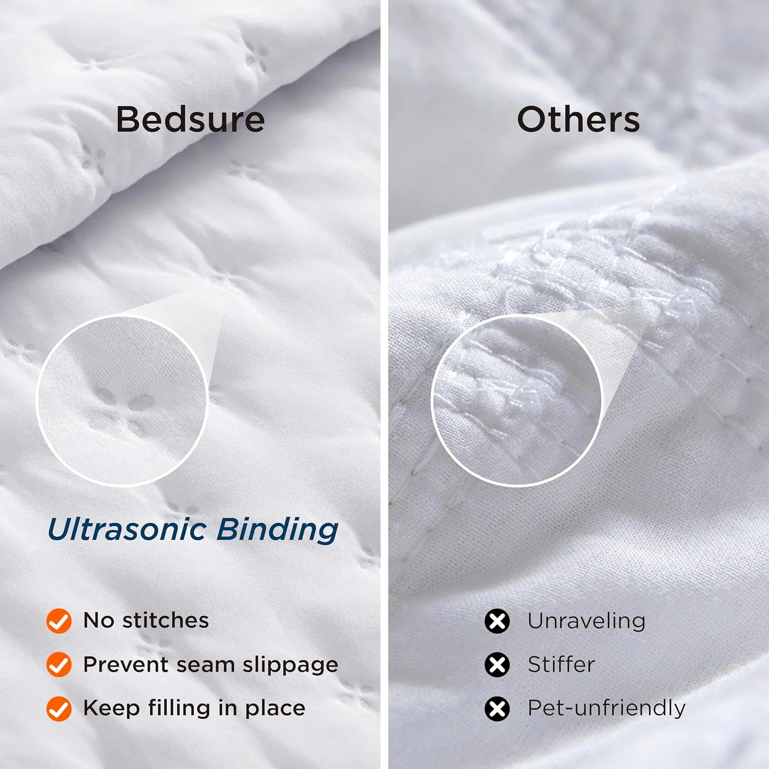Bedsure Quilts Queen Size - Ultra Soft Queen Quilt Bedding Set for Modern Bedroom Decor, White Summer Bedspread Coverlet with 2 Pillow Shams, Lightweight All-Season Comforter 90x96 Inch