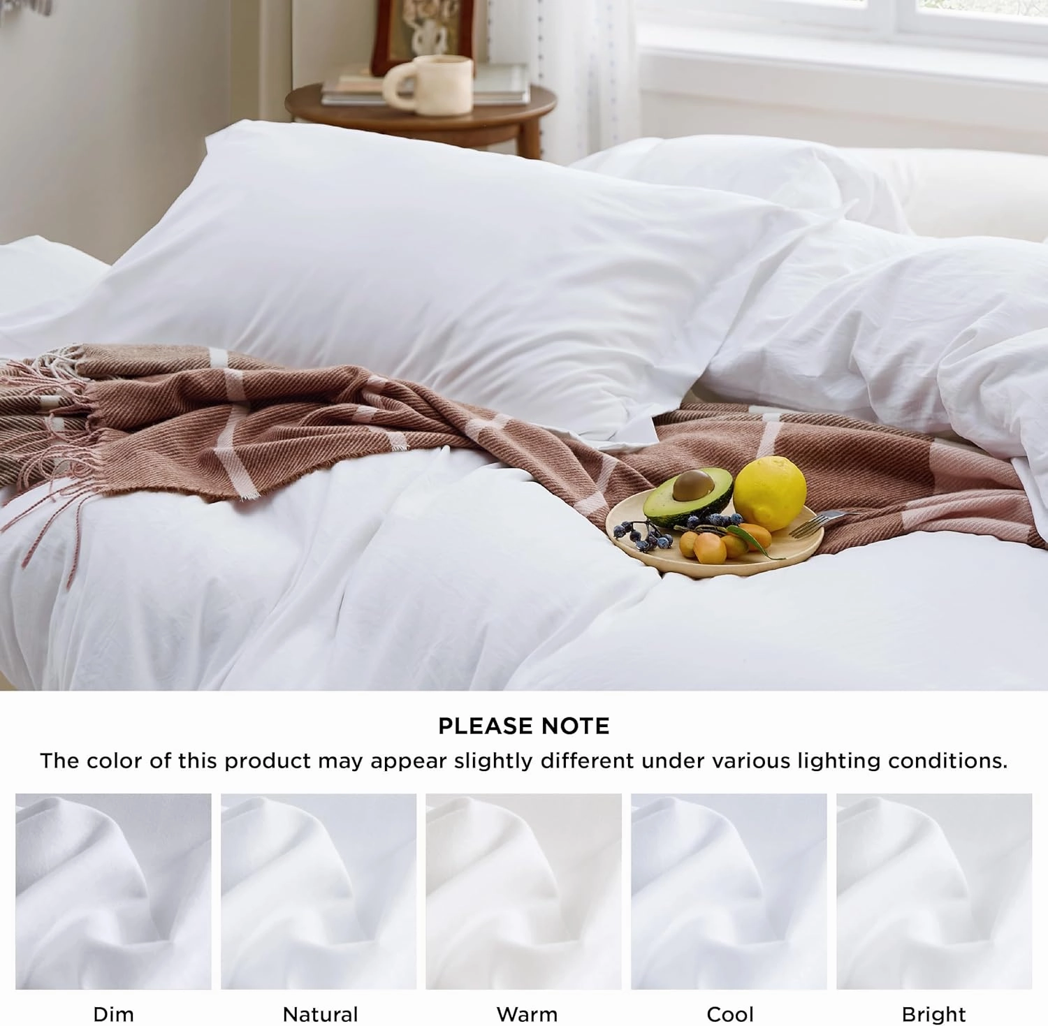 Bedsure Bright White Duvet Cover King Size - 3 Pieces Prewashed Extra Soft Bedding Set, Includes 1 Duvet Cover 104x90 Inches with Zipper Closure & 2 Pillow Shams, Comforter Not Included