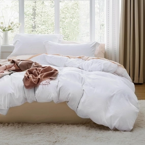 Bedsure Bright White Duvet Cover King Size - 3 Pieces Prewashed Extra Soft Bedding Set, Includes 1 Duvet Cover 104x90 Inches with Zipper Closure & 2 Pillow Shams, Comforter Not Included