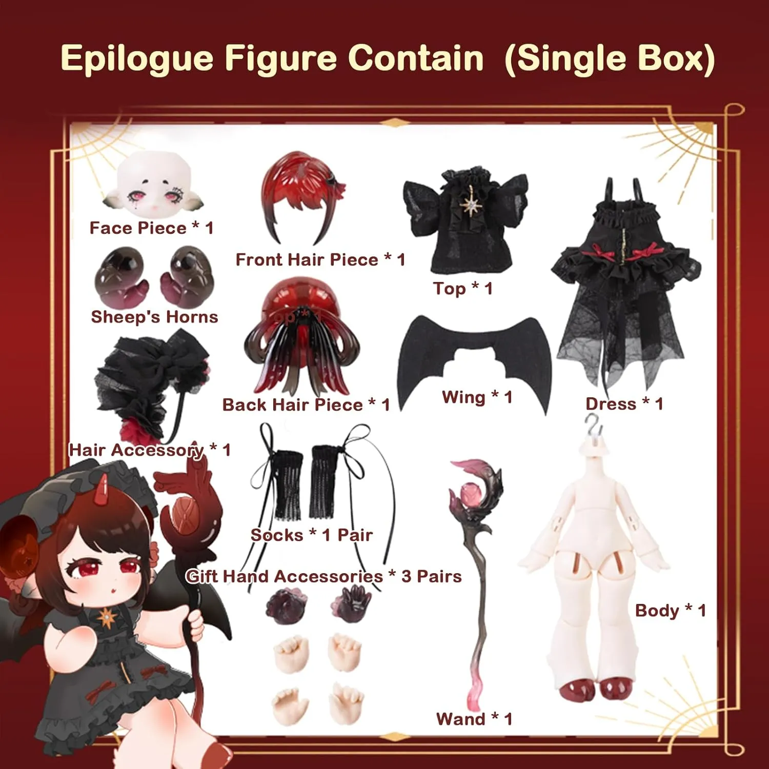 BEEMAI Antu Spirit of The Book Series - Prologue and Epilogue Set, 1/12 BJD Dolls Random Design Cute Figures Collectibles Birthday Gift