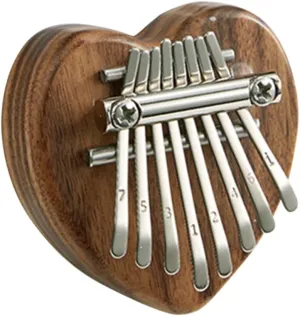 Beginner Friendly 8 Tone Mini Thumb Piano Handmade Assembly Educational Toy Acrylic Material Heart Shape Design Ideal for Kids and Adults