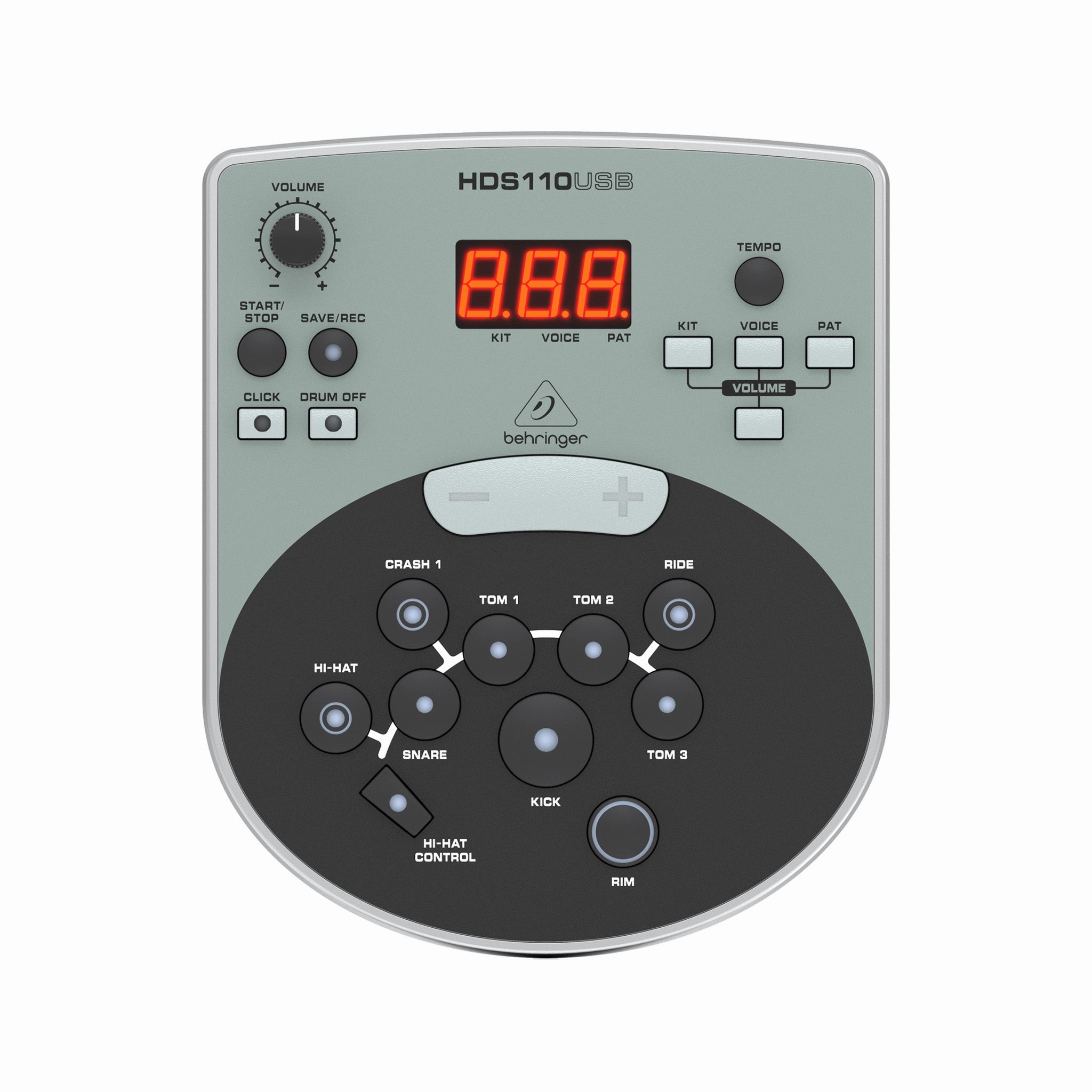Behringer XD8USB 8-Piece Electronic Drum Set w/ 123 Sounds, EU plug