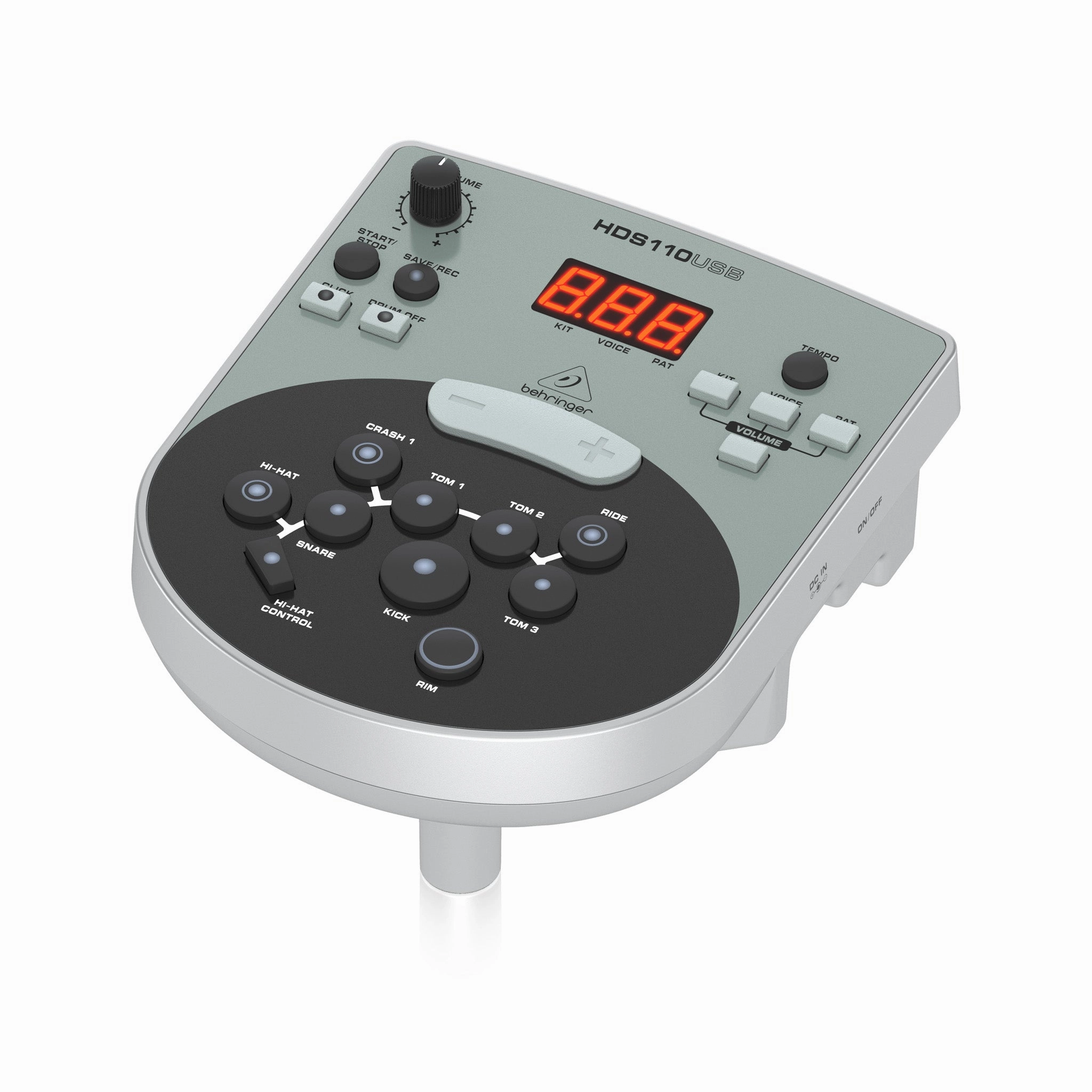Behringer XD8USB 8-Piece Electronic Drum Set w/ 123 Sounds, EU plug