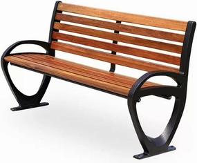 Bench Outdoor Garden Solid Wood Park Chair Outdoor Commercial Pineapple Grid Bench Open-air Pastoral Cast Aluminum Leisure Back Seat Outdoor Garden Bench(A)