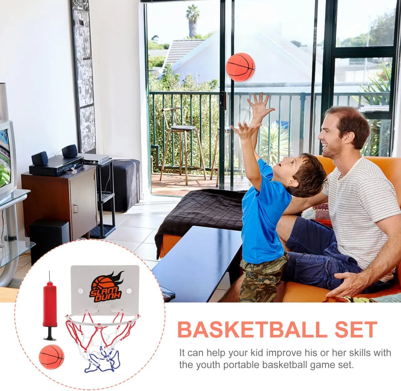 BESPORTBLE 1 Set over The door basketball hoop indoor Wall Mini Hoop mini basketball hoop for door Over The Door Mini Hoop cool stuff basketball hoop for toddlers child outdoor billiards
