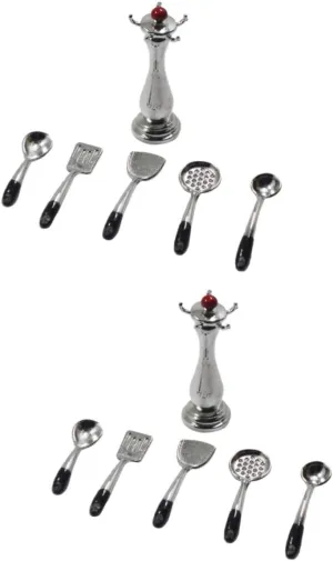 BESPORTBLE 3 Sets Miniature Kitchen Accessory Set Mini House Kitchenware Toys Mini Spoon Fork Micro Landscape Decor