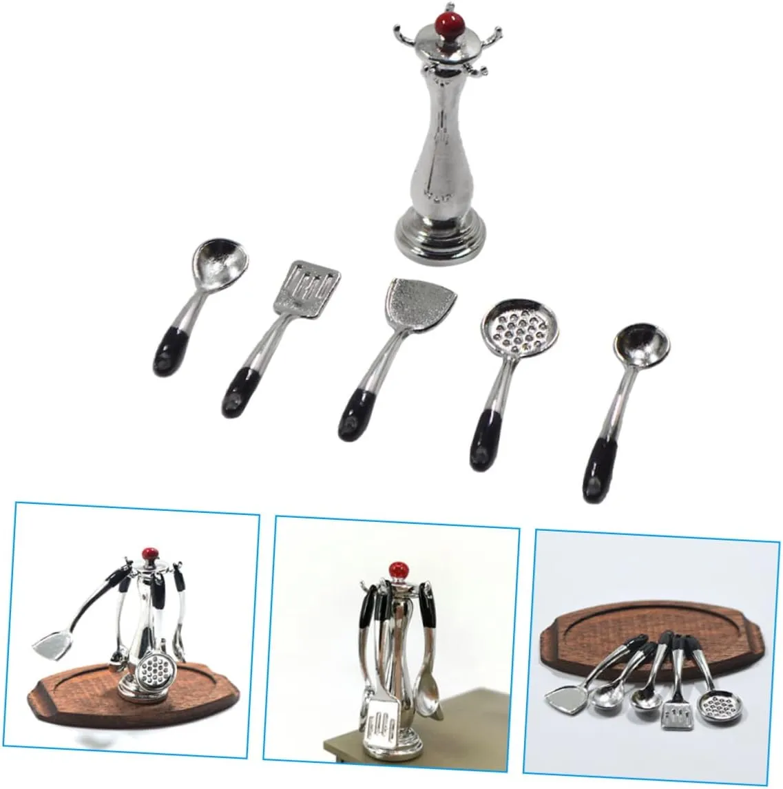 BESPORTBLE 3 Sets Miniature Kitchen Accessory Set Mini House Kitchenware Toys Mini Spoon Fork Micro Landscape Decor