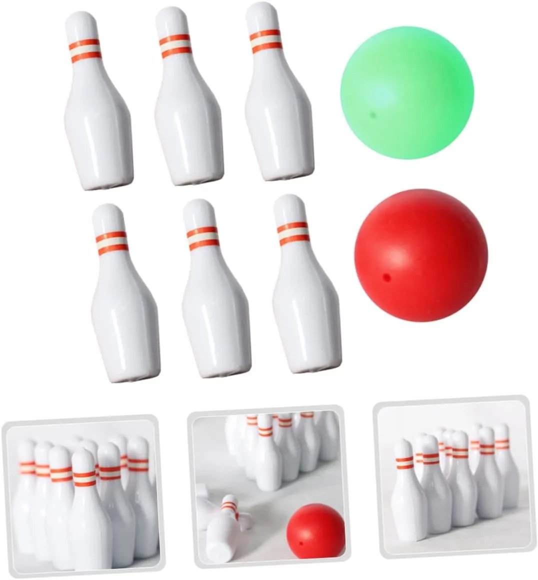 BESPORTBLE 4 Sets Bowling Games for Boys and Girls Indoor Miniature Bowling Set Balls and Pins for Toys