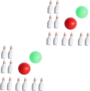 BESPORTBLE 4 Sets Bowling Games for Boys and Girls Indoor Miniature Bowling Set Balls and Pins for Toys