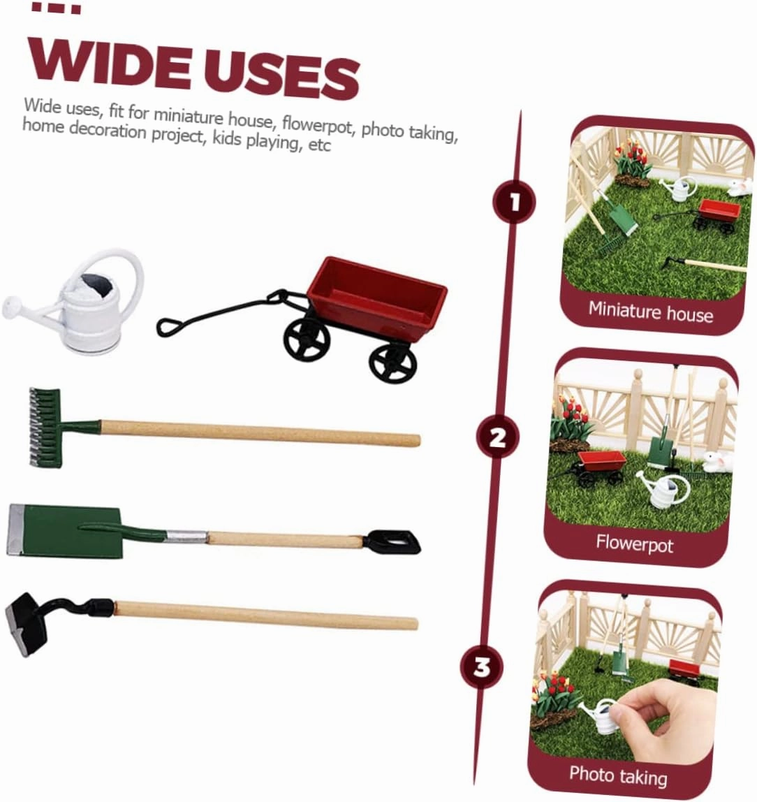 BESPORTBLE 4 Sets Scale Dollhouse Accessory Creative Micro Garden Decor for Lightweight Materials for DIY Lovers and Hands Fun