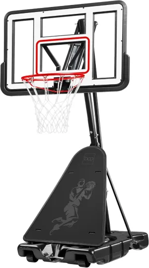 Best Choice Products 4.4-10ft Adjustable Regulation Basketball Hoop, Portable Goal w/Shatterproof Backboard, Ball Return, Base Gel