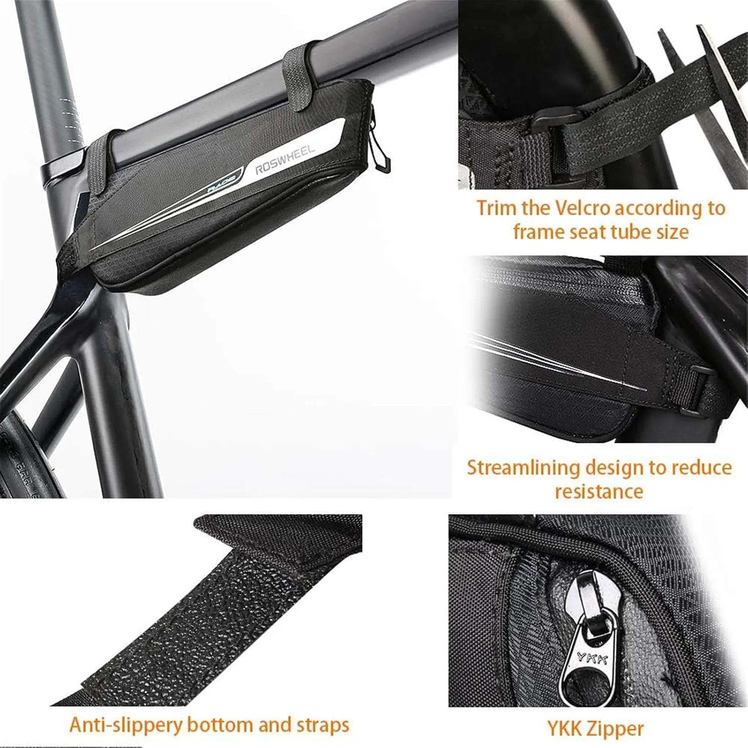 Bicycle Triangle Bag Bike Storage Bag Bicycle Frame Pouch Bag for MTB Road Bike Cycling Bike Accessories