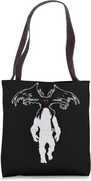 Bigfoot Riding Mothman - Funny Sasquatch Myth Cryptid Horror Tote Bag