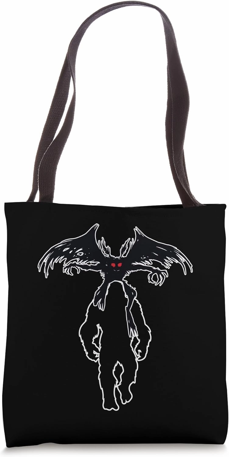 Bigfoot Riding Mothman - Funny Sasquatch Myth Cryptid Horror Tote Bag