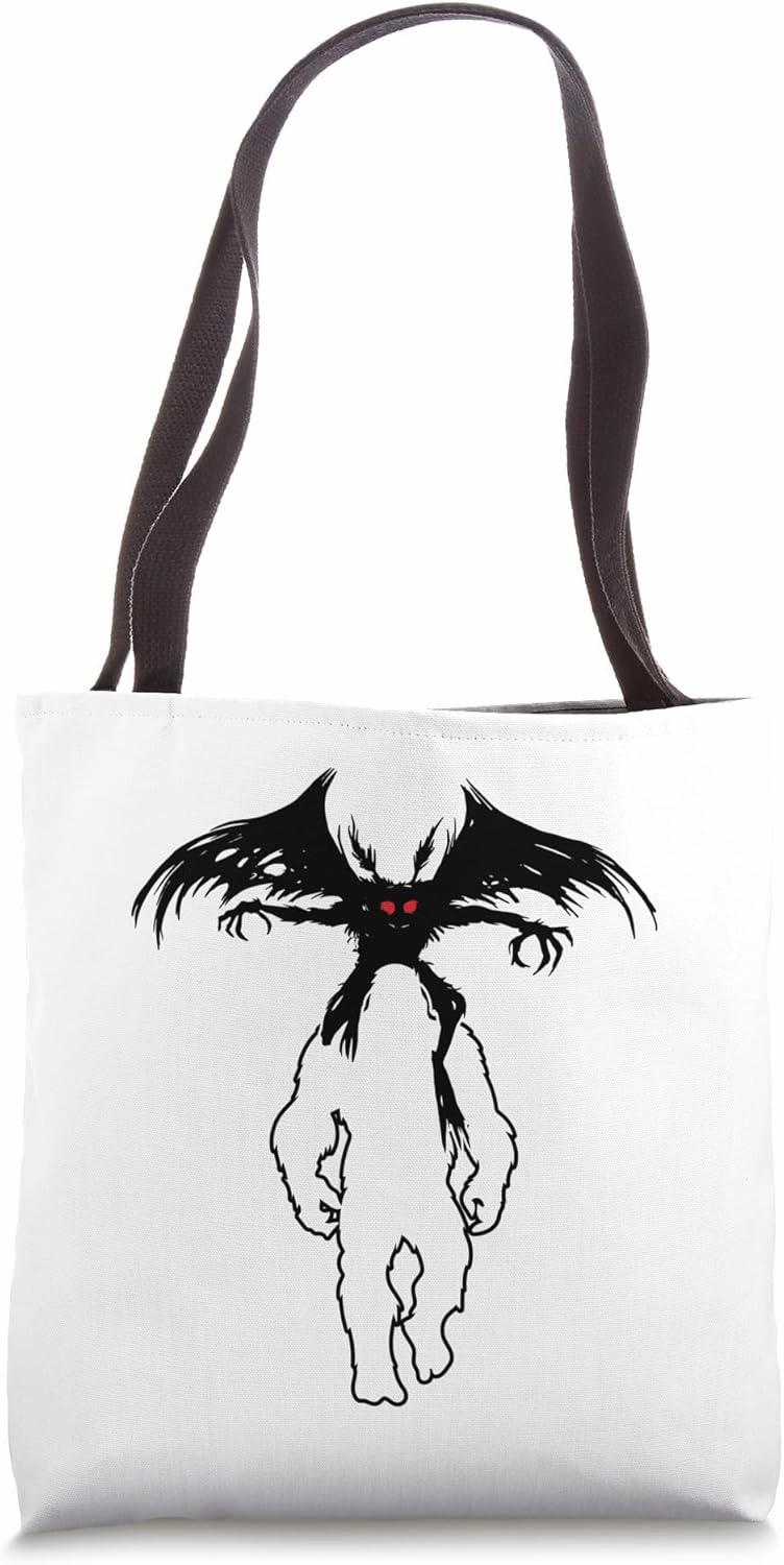 Bigfoot Riding Mothman - Funny Sasquatch Myth Cryptid Horror Tote Bag