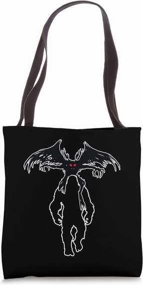 Bigfoot Riding Mothman - Funny Sasquatch Myth Cryptid Horror Tote Bag