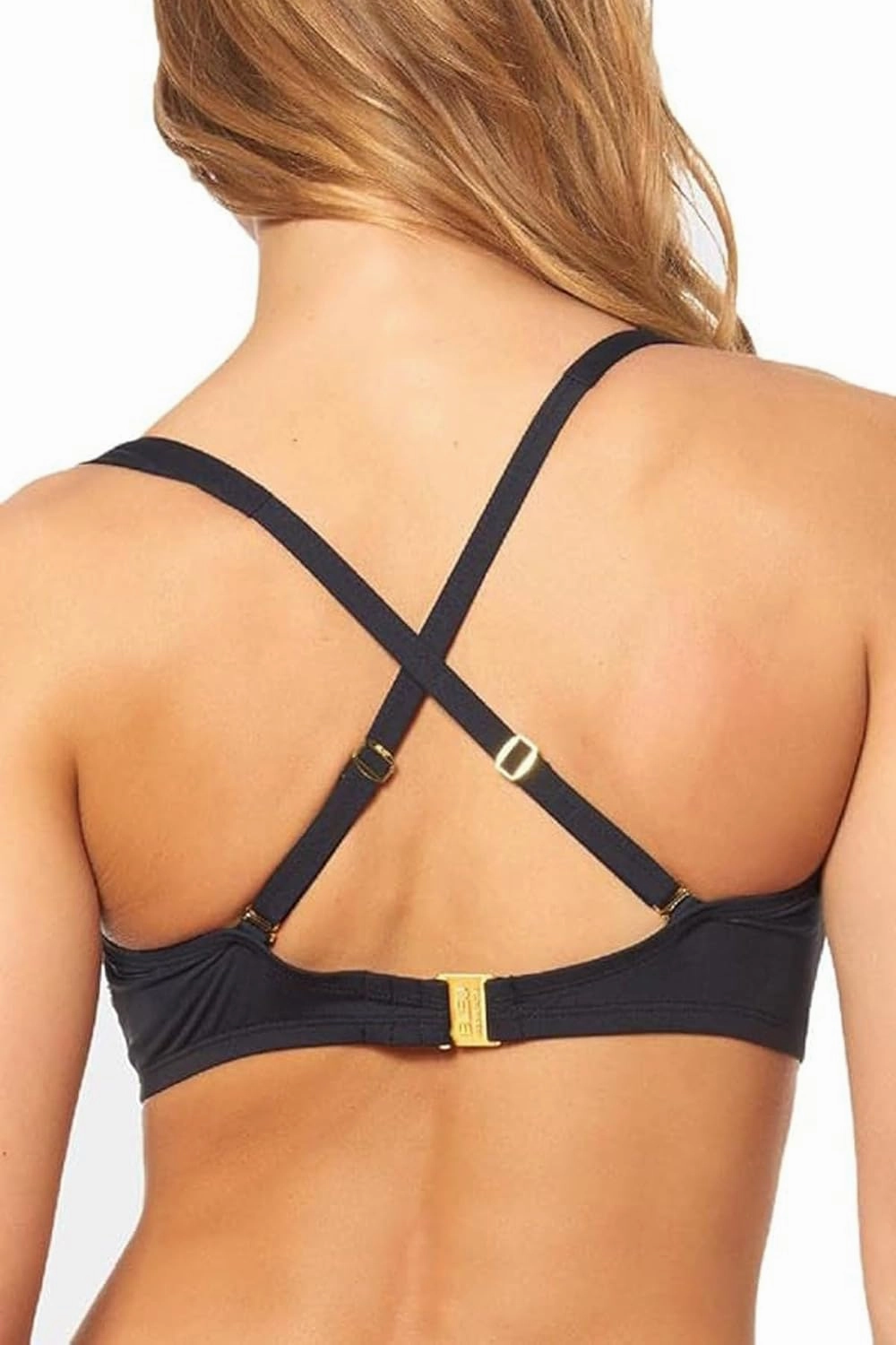 BLEU Rod Beattie Women's Kore Shirred Bandeau Bikini Top Black