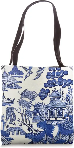 Blue Willow, Asian Pattern, chinoiserie Tote Bag