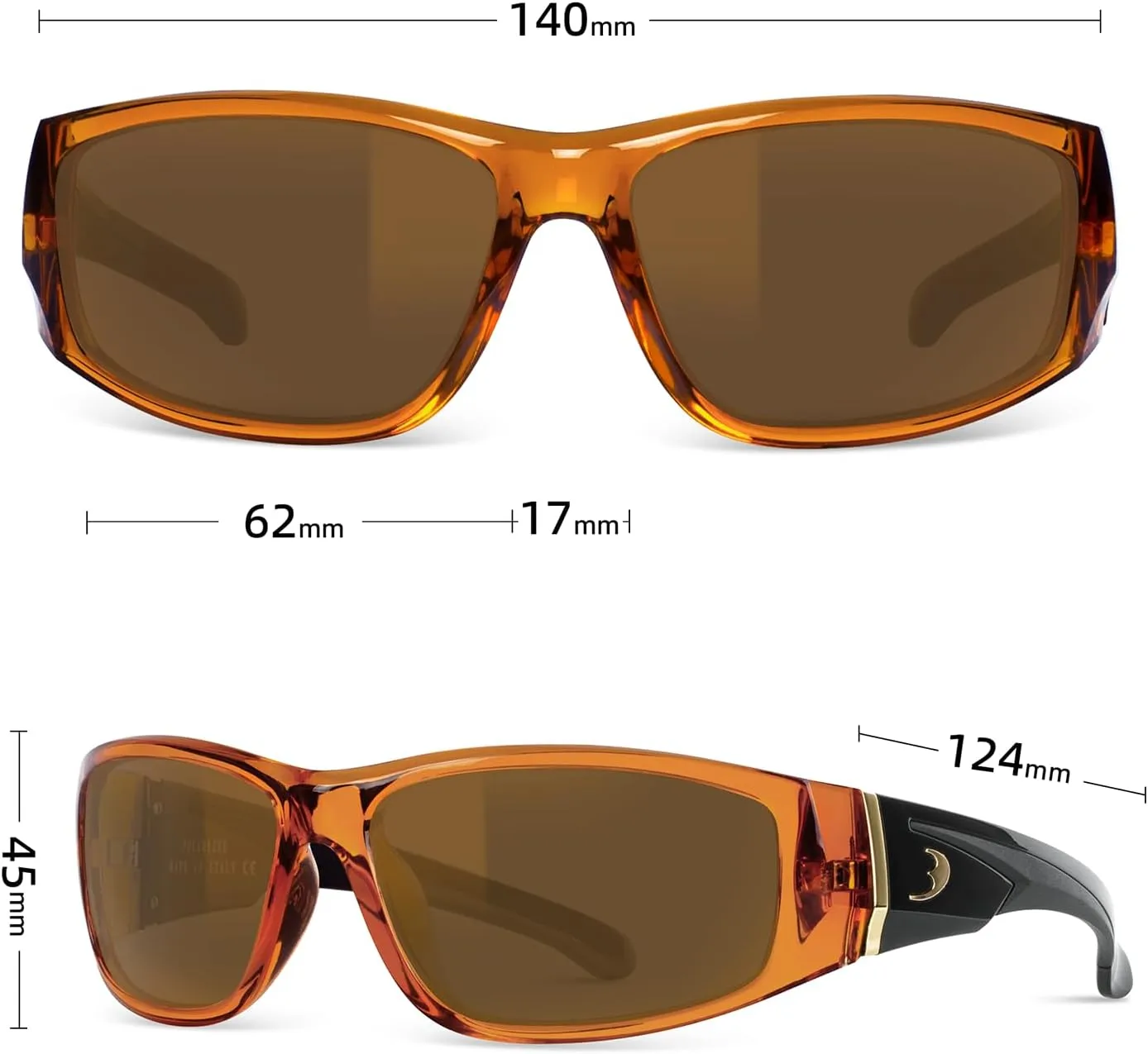 BNUS Polarized Sunglasses with Corning Glass Lens - High Definition, Fashionable, and Scratch-Resistant