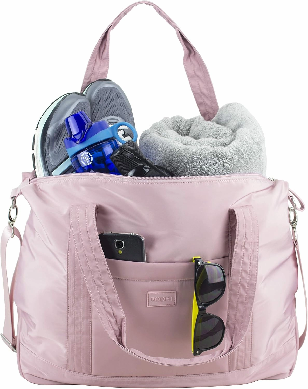 BODHI Metro Soft Puffy Shoulder Bag Travel Duffel Tote Carry on Luggage Sport Weekender Overnight Women For Spirit Airlines