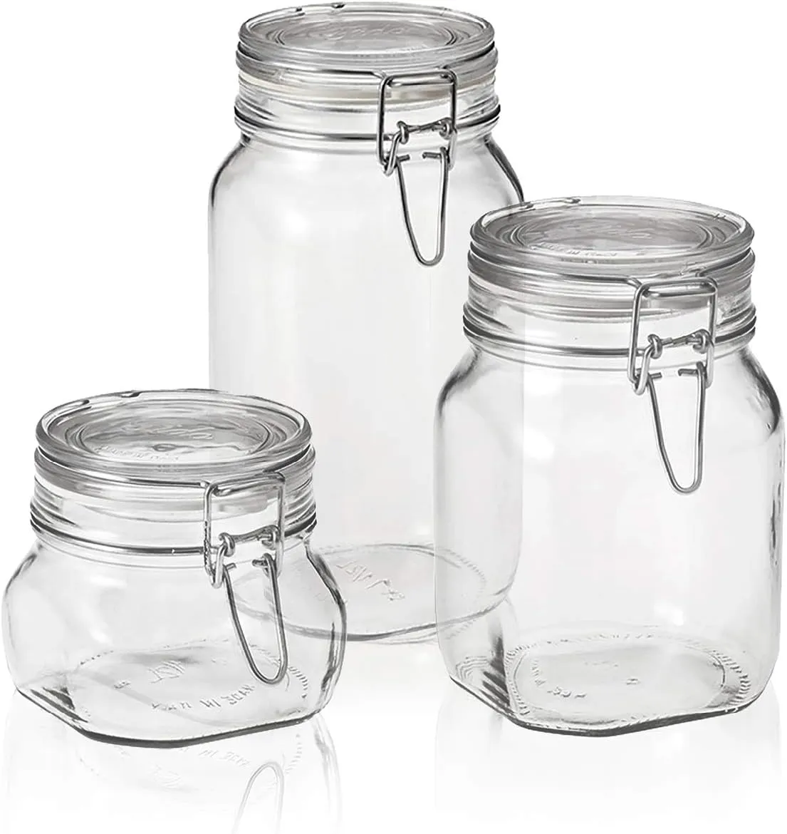 Bormioli Rocco Fido Canning Jar, Set of 3, 3 piece set, Clear