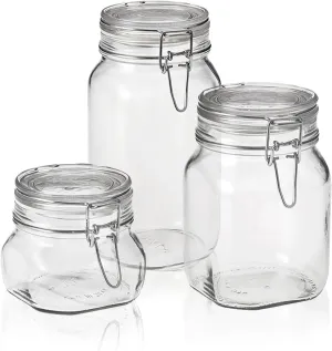 Bormioli Rocco Fido Canning Jar, Set of 3, 3 piece set, Clear