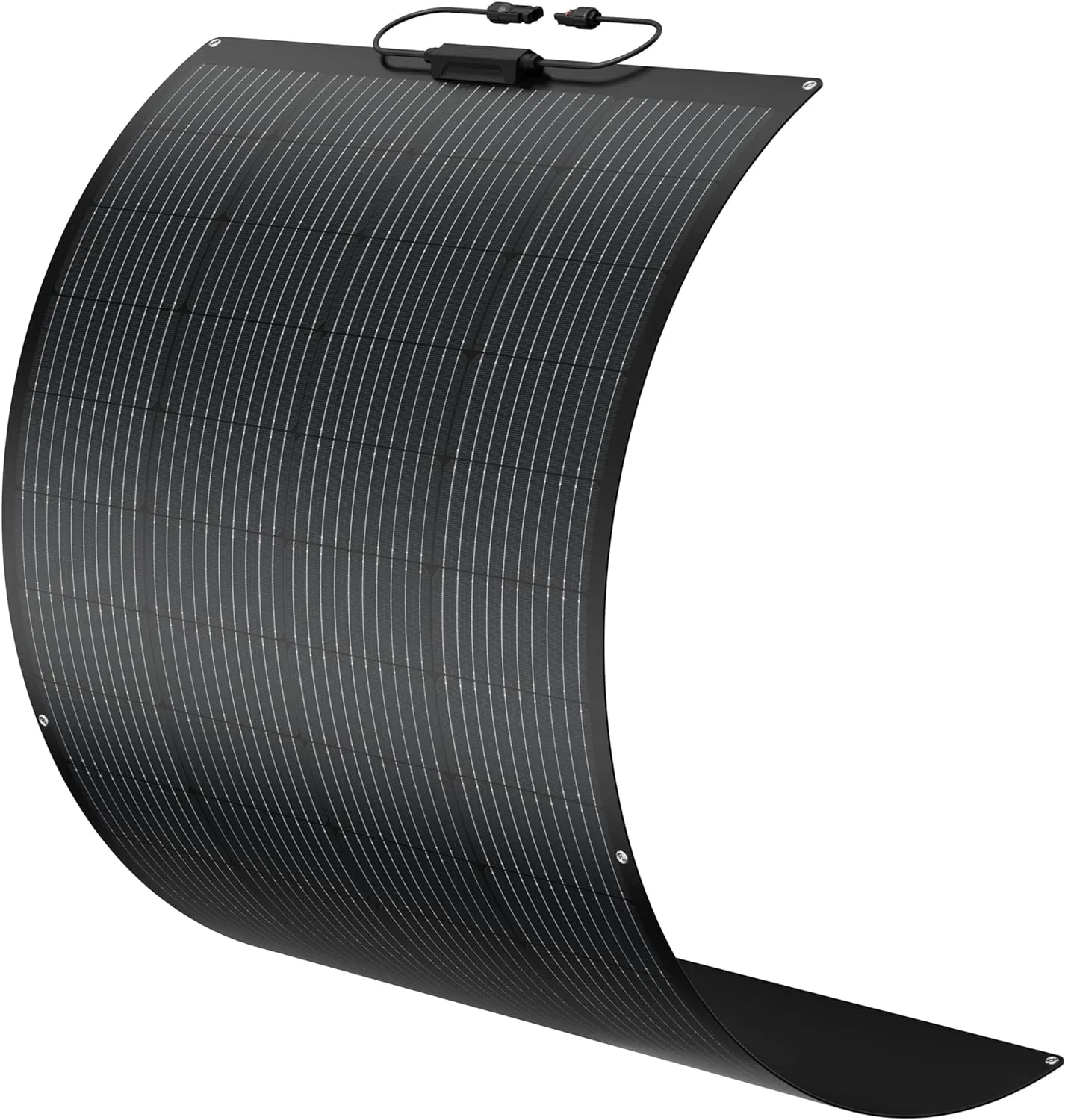 BougeRV Arch 200 Watts Fiberglass Flexible Solar Panel, Portable Bendable 12 Volts 10BB Mono Cell for RV Camping Home Boat Marine Curve Surface Black