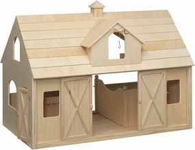 Breyer Traditional Deluxe Wood Horse Barn with Cupola Toy Model, 30.5"L x 21"H