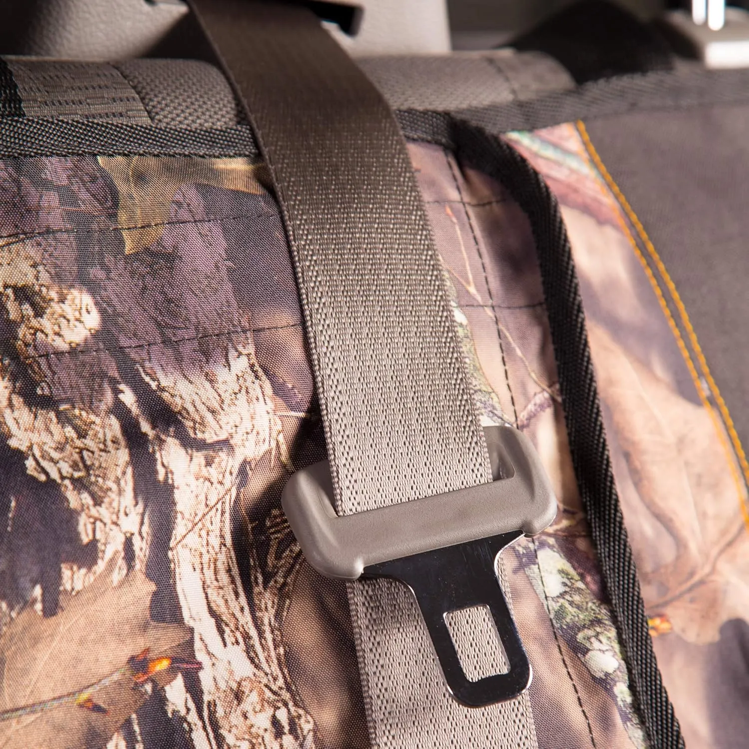 Browning Universal Front and Bench Seat Covers, Water Resistant for Car, Truck, and SUV, Buckmark (Mossy Oak Break-Up Country), Single, Full Size Bench
