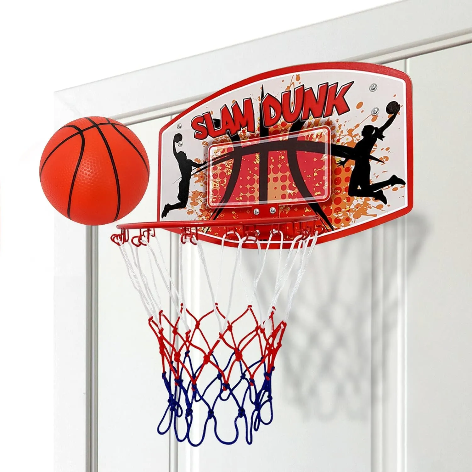 Bundaloo Over The Door Basketball Game - Mini Hoop Shooting Activity for Kids