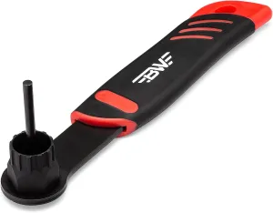 BW Bicycles Cassette Lockring Removal Tool with Handle by Includes Center Guide Pin – Compatible with Shimano, Suntour, Sunrace, Sram and Sram XD Cassettes