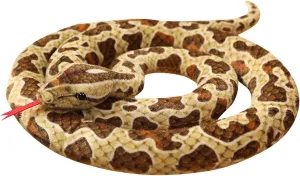 BXT Snake Plush 7 ft Long, Realistic Snake Stuffed Animal, Giant Snake Plush Toy, Prank Props Scare Toy, Kids Jungle Party Favor, Reticulated Python