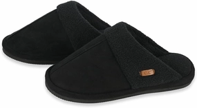 C.C Suede Faux Fur Lined House Indoor-Outdoor Slippers Slip-On for Women